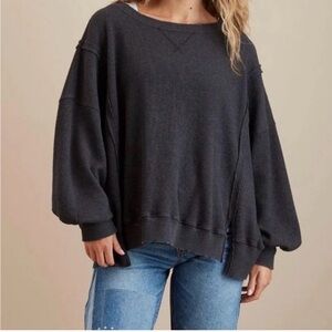 American Eagle Waffle Knit Sweatshirt
